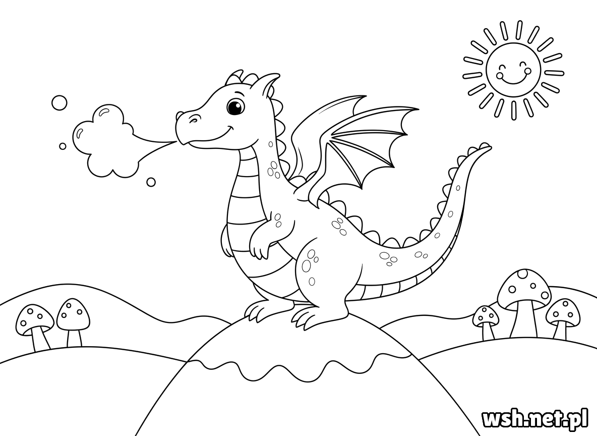 kolorowanka smok
