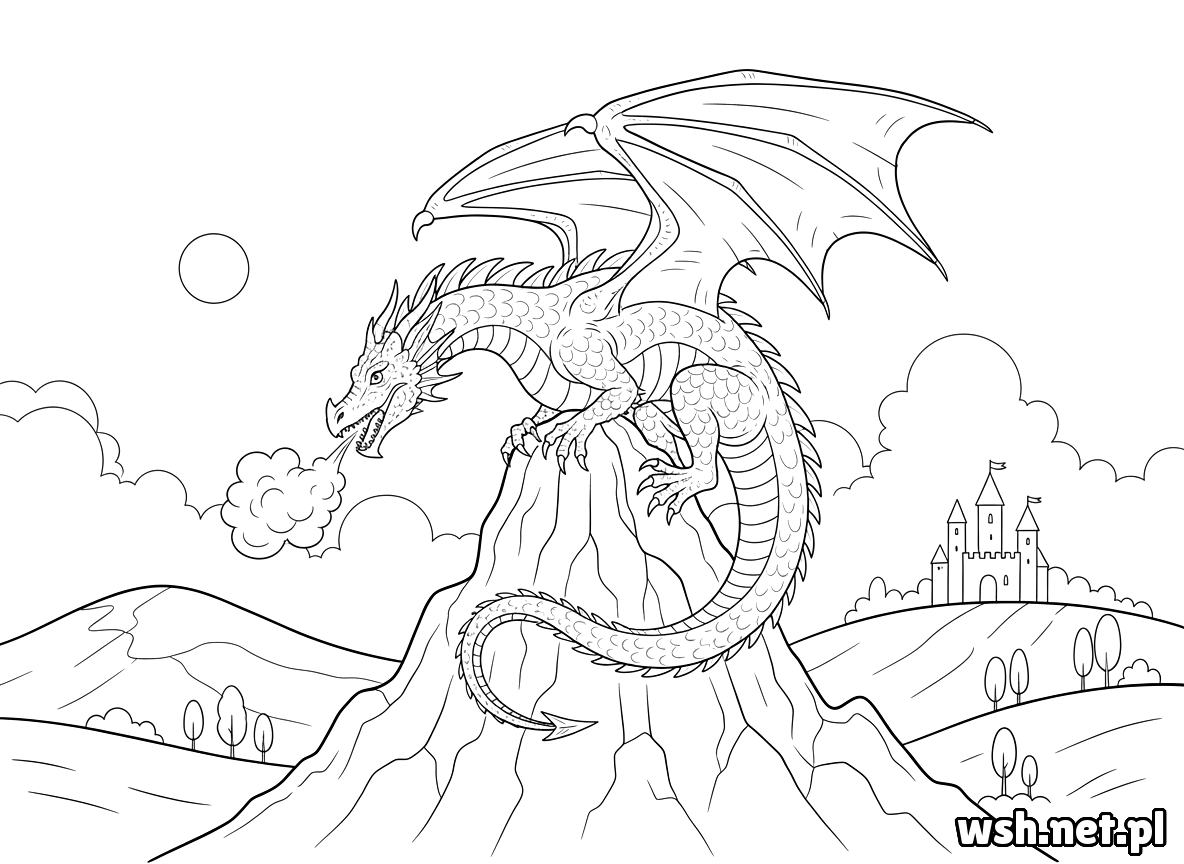kolorowanka smok
