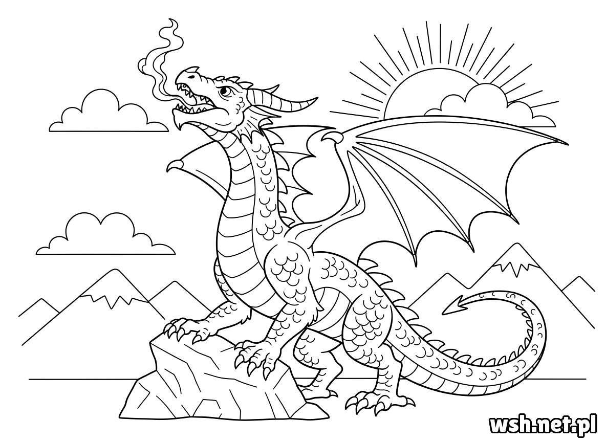 kolorowanka smok