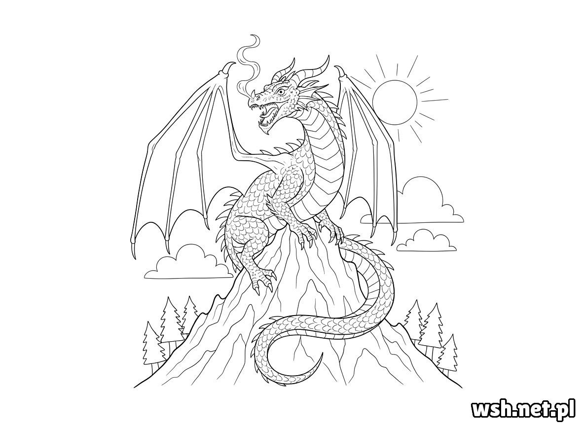 kolorowanka smok