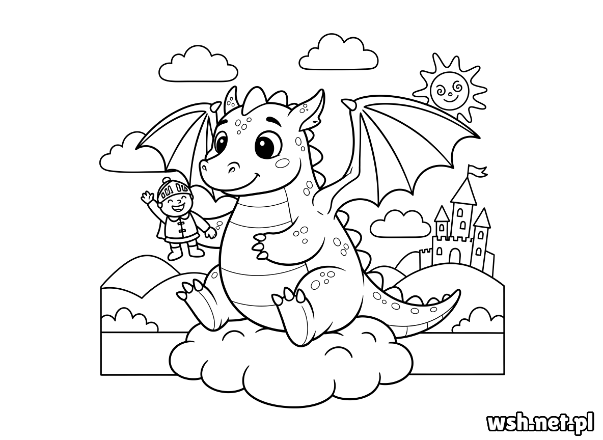 kolorowanka smok