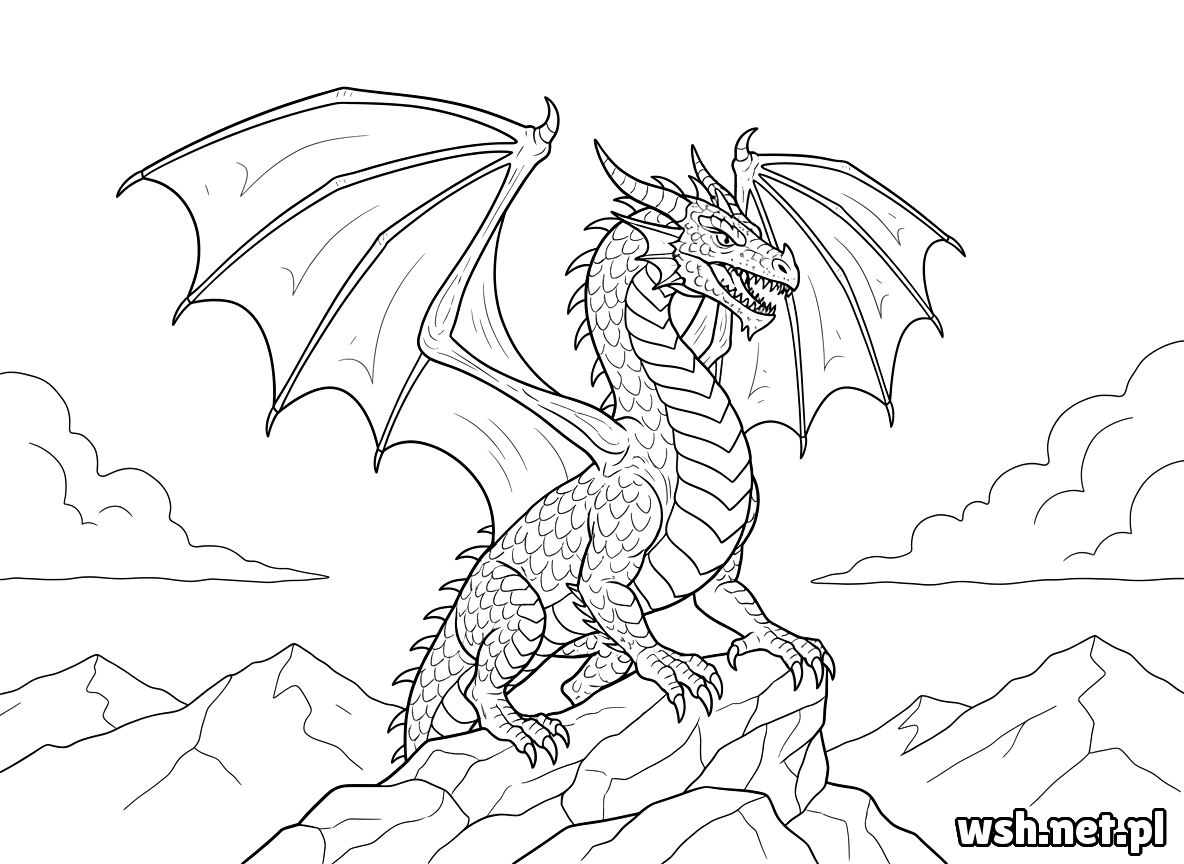 kolorowanka smok