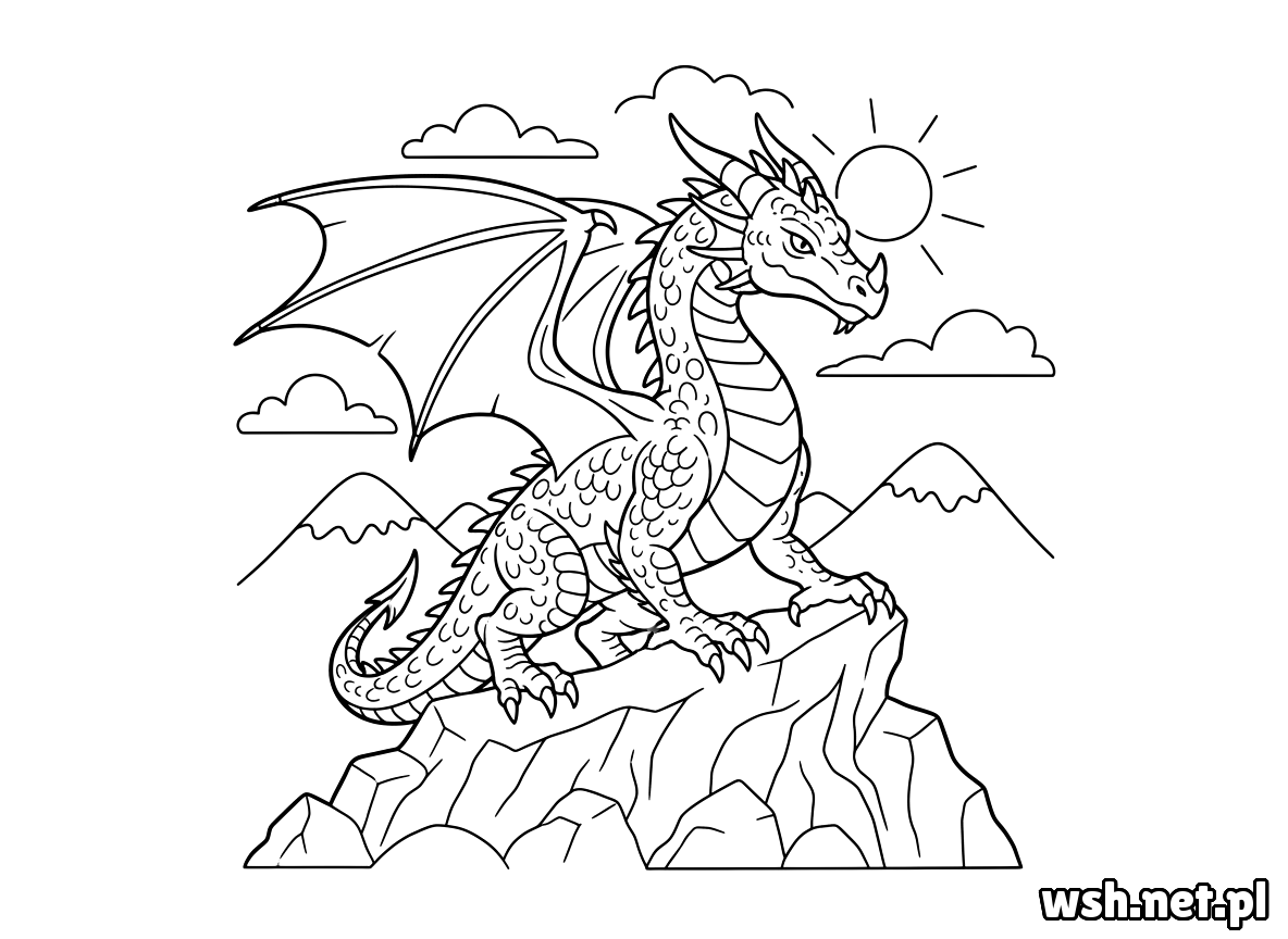 kolorowanka smok