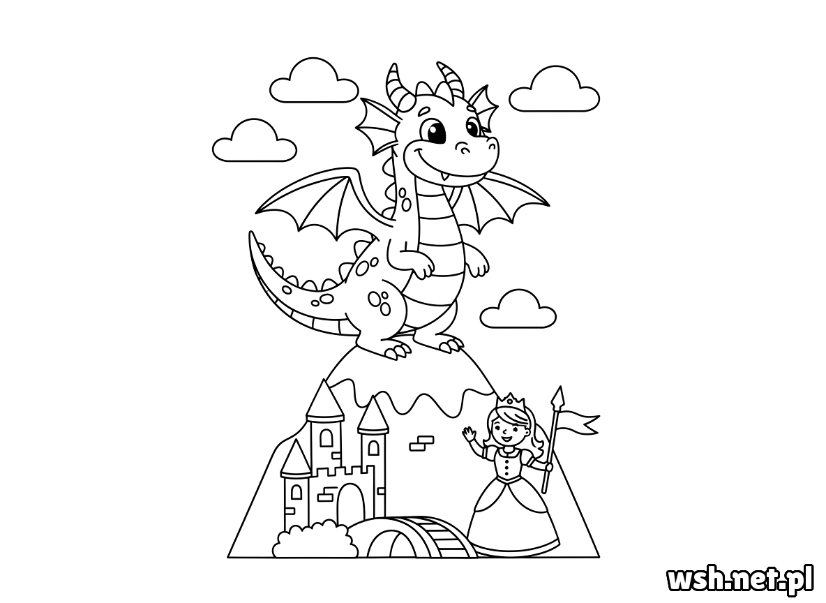 kolorowanka smok
