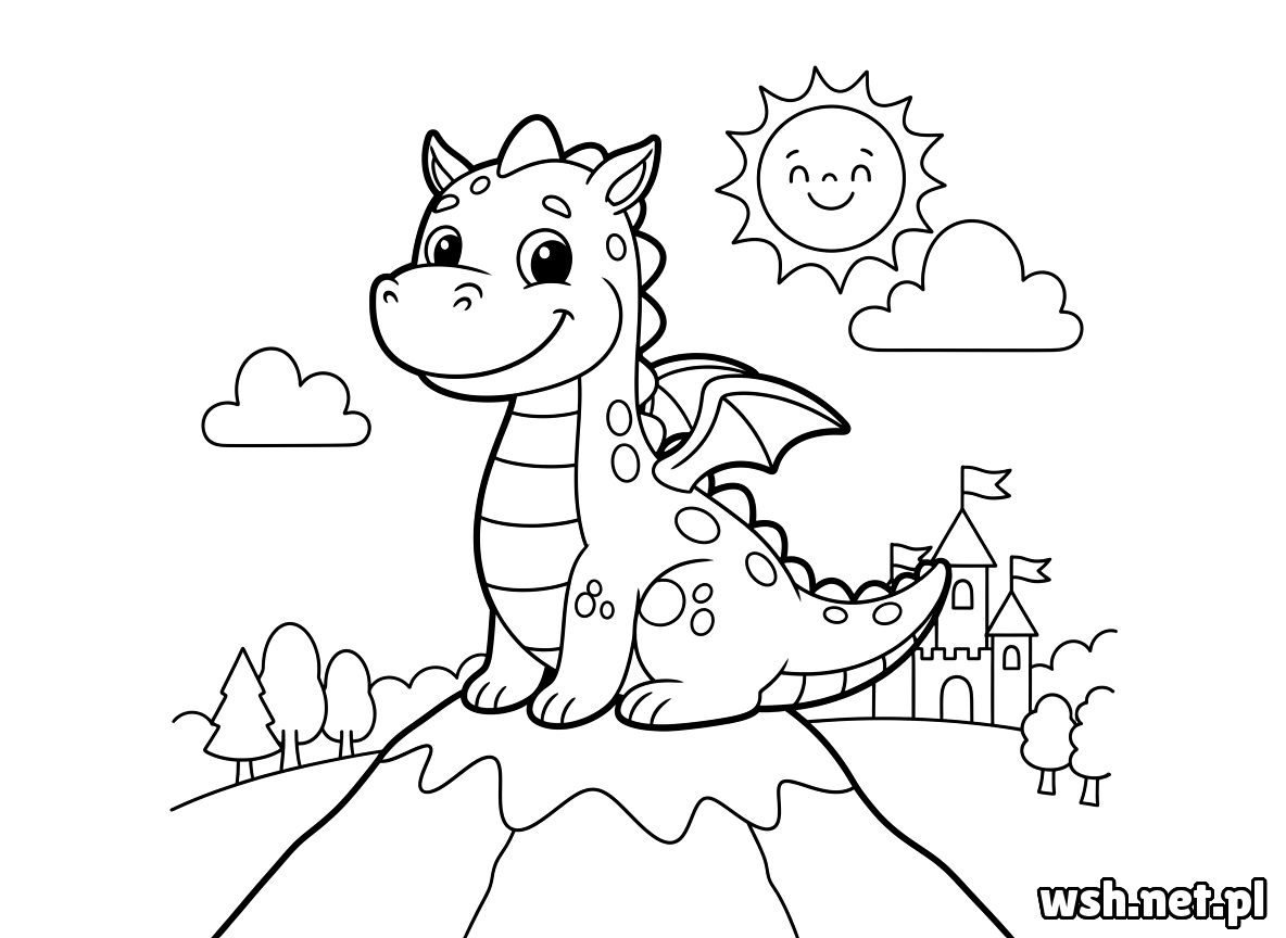kolorowanka smok
