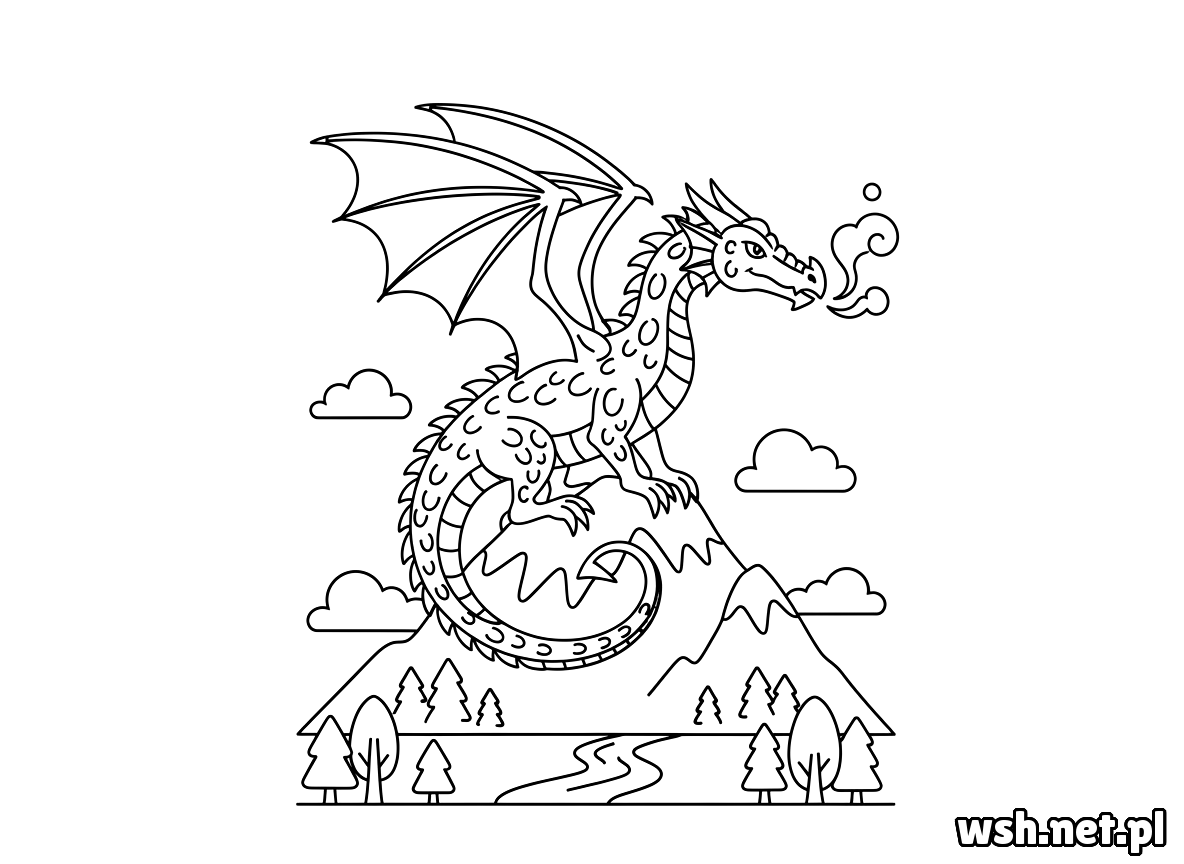 kolorowanka smok