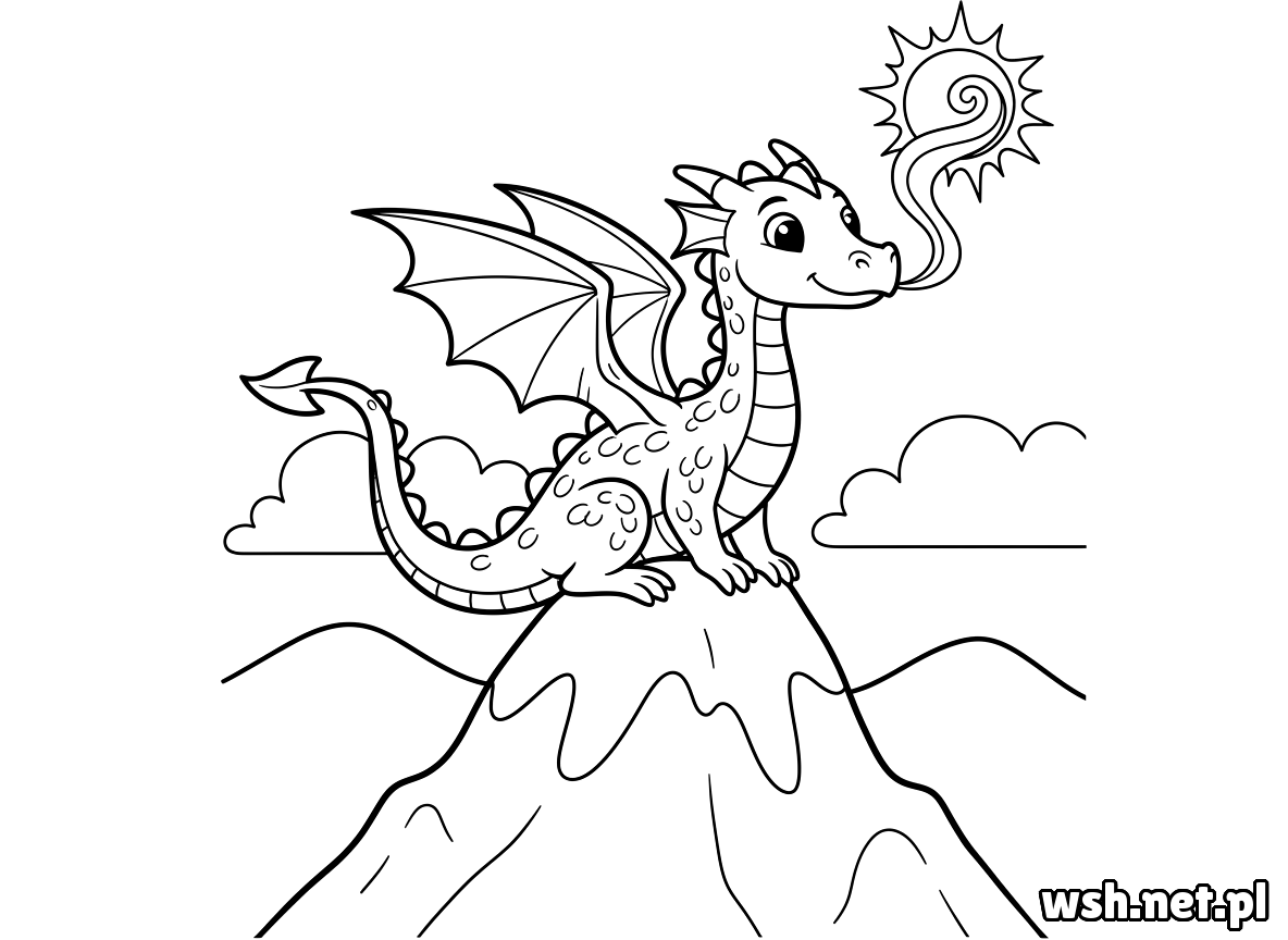kolorowanka smok