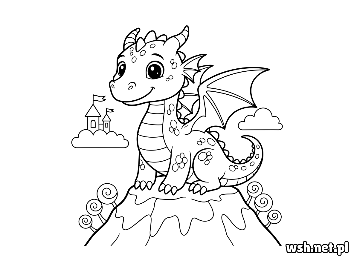 kolorowanka smok