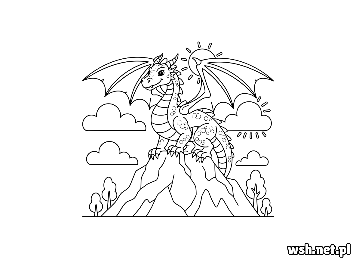 kolorowanka smok