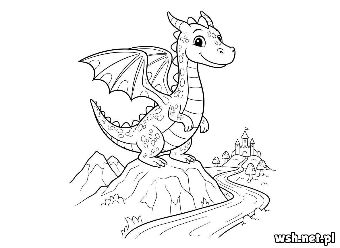 kolorowanka smok