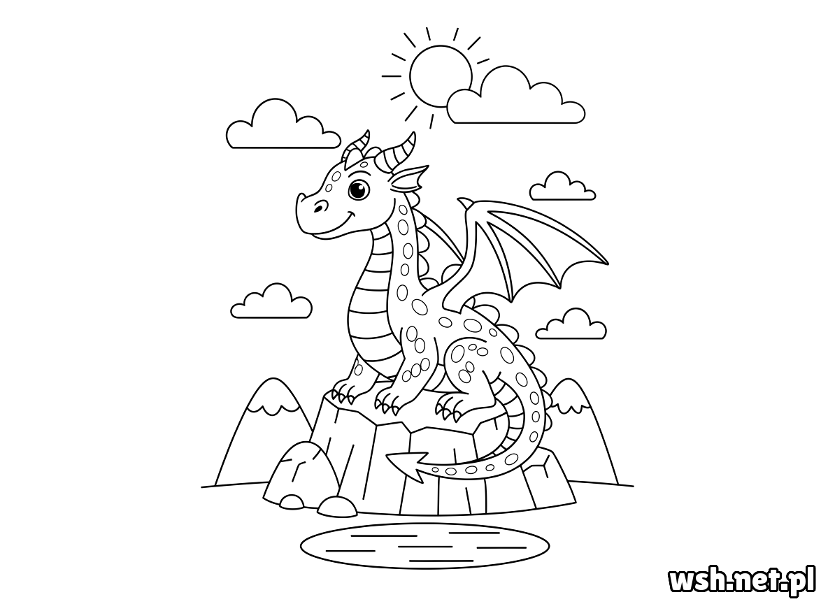 kolorowanka smok