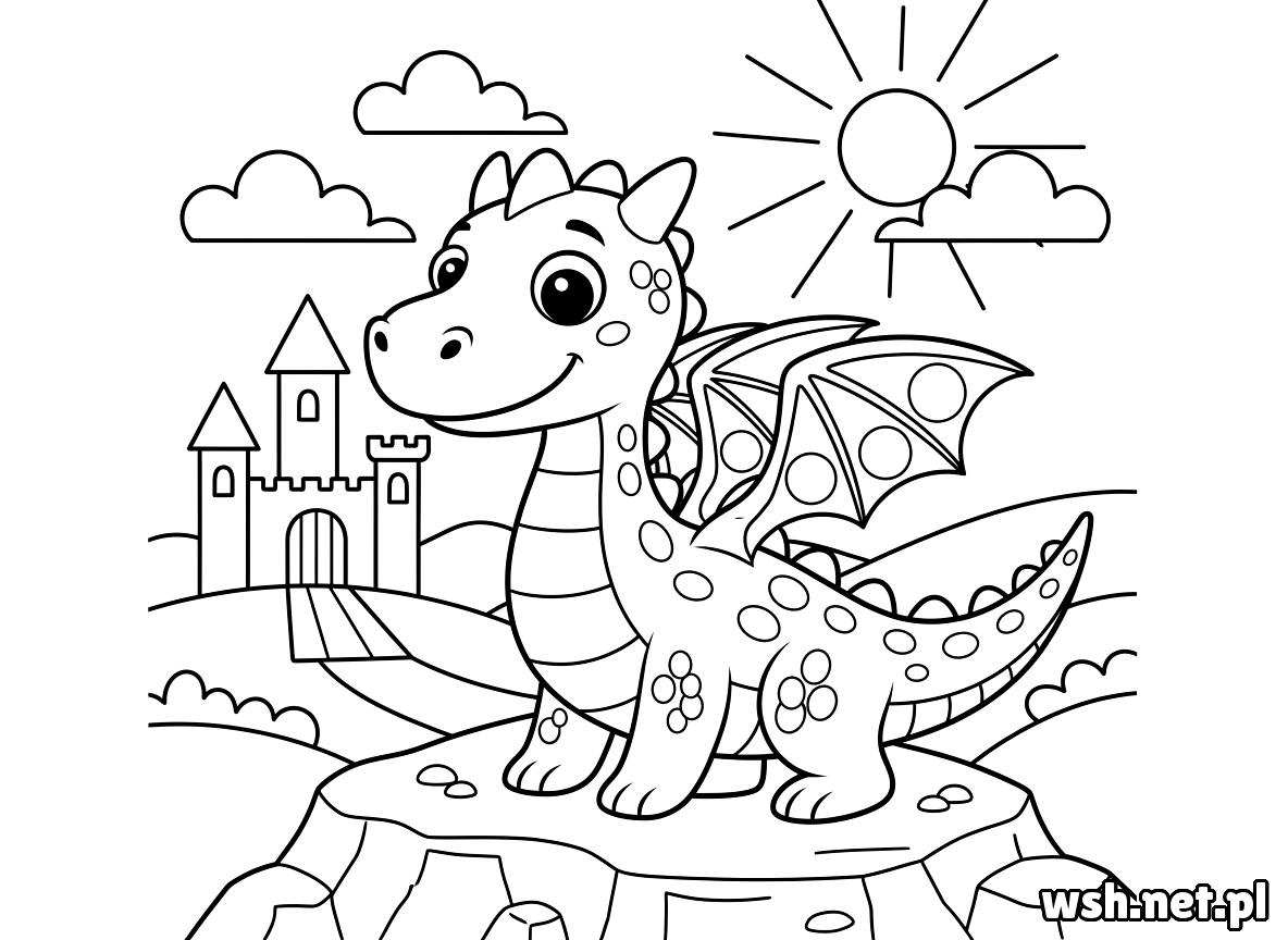 kolorowanka smok