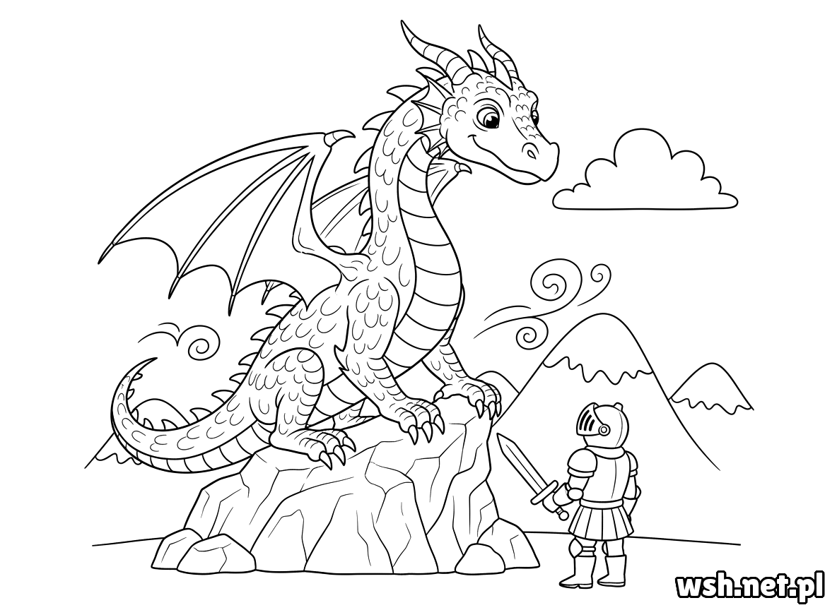kolorowanka smok