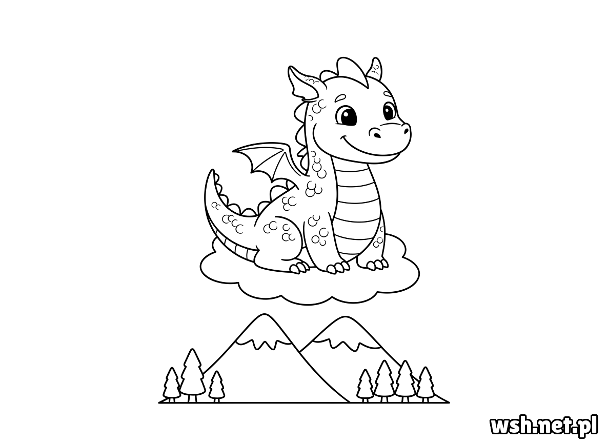 kolorowanka smok