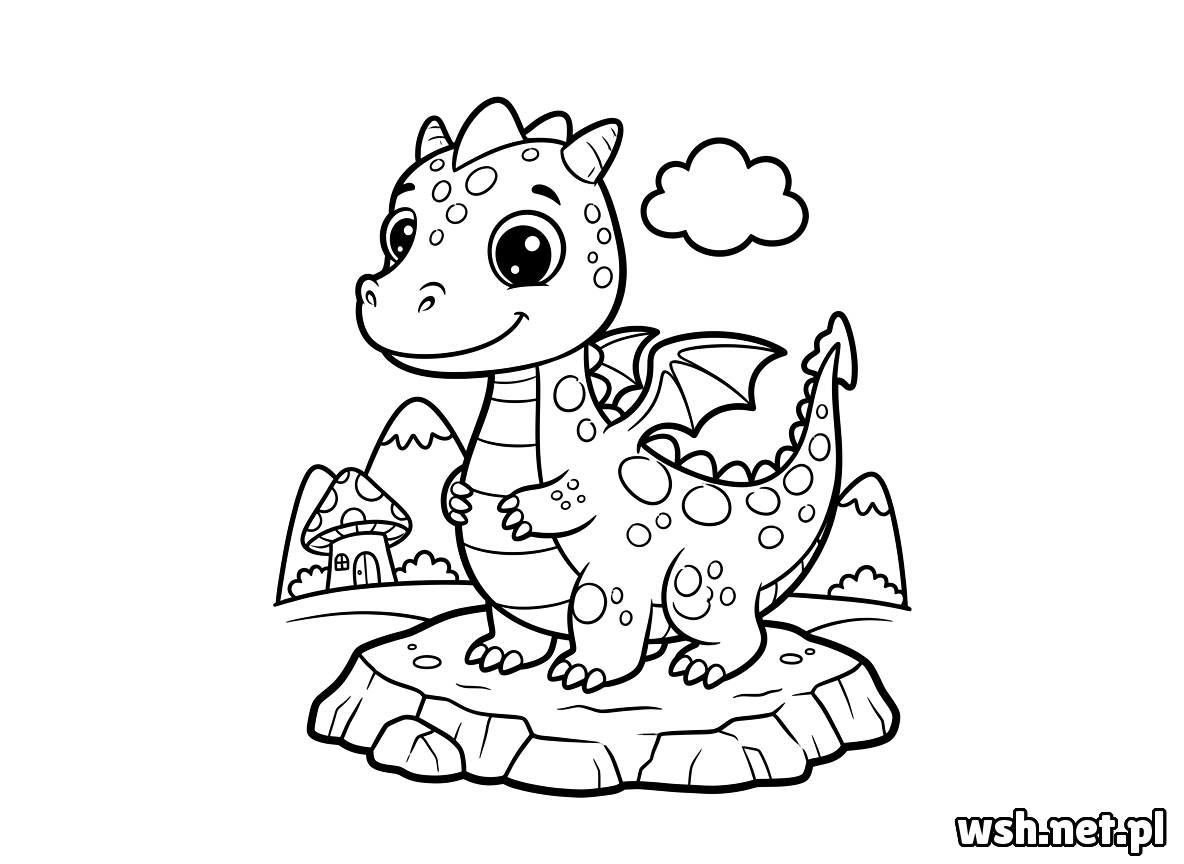 kolorowanka smok